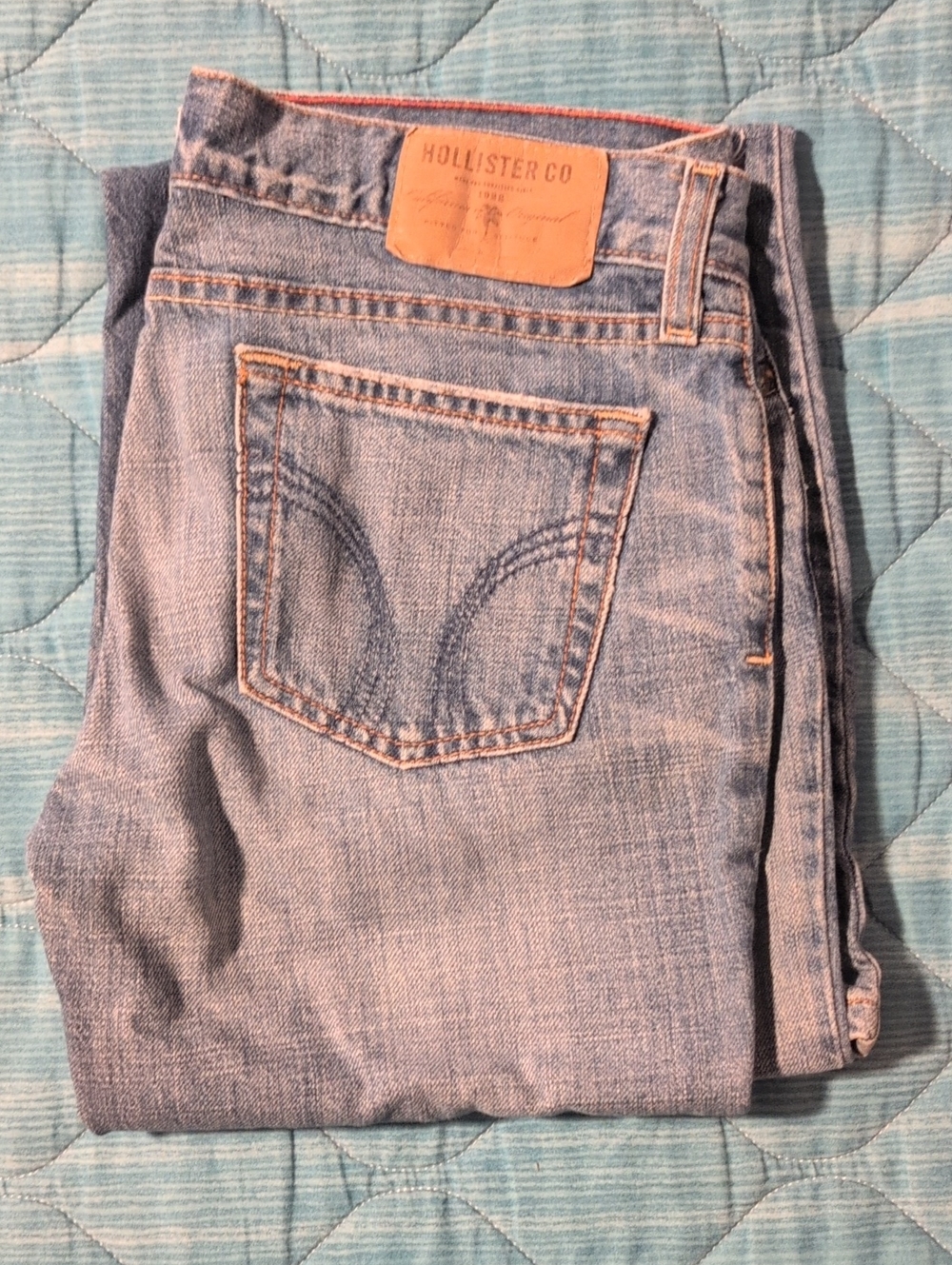 Hollister Light Blue Women's Flare/Wide Leg Jeans